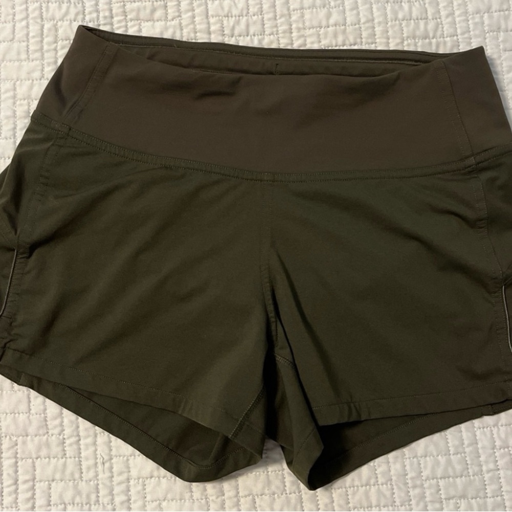 Women’s Lululemon Speed Up Low-Rise Lined Short 2.5" Dark Green Sz 2 EUC